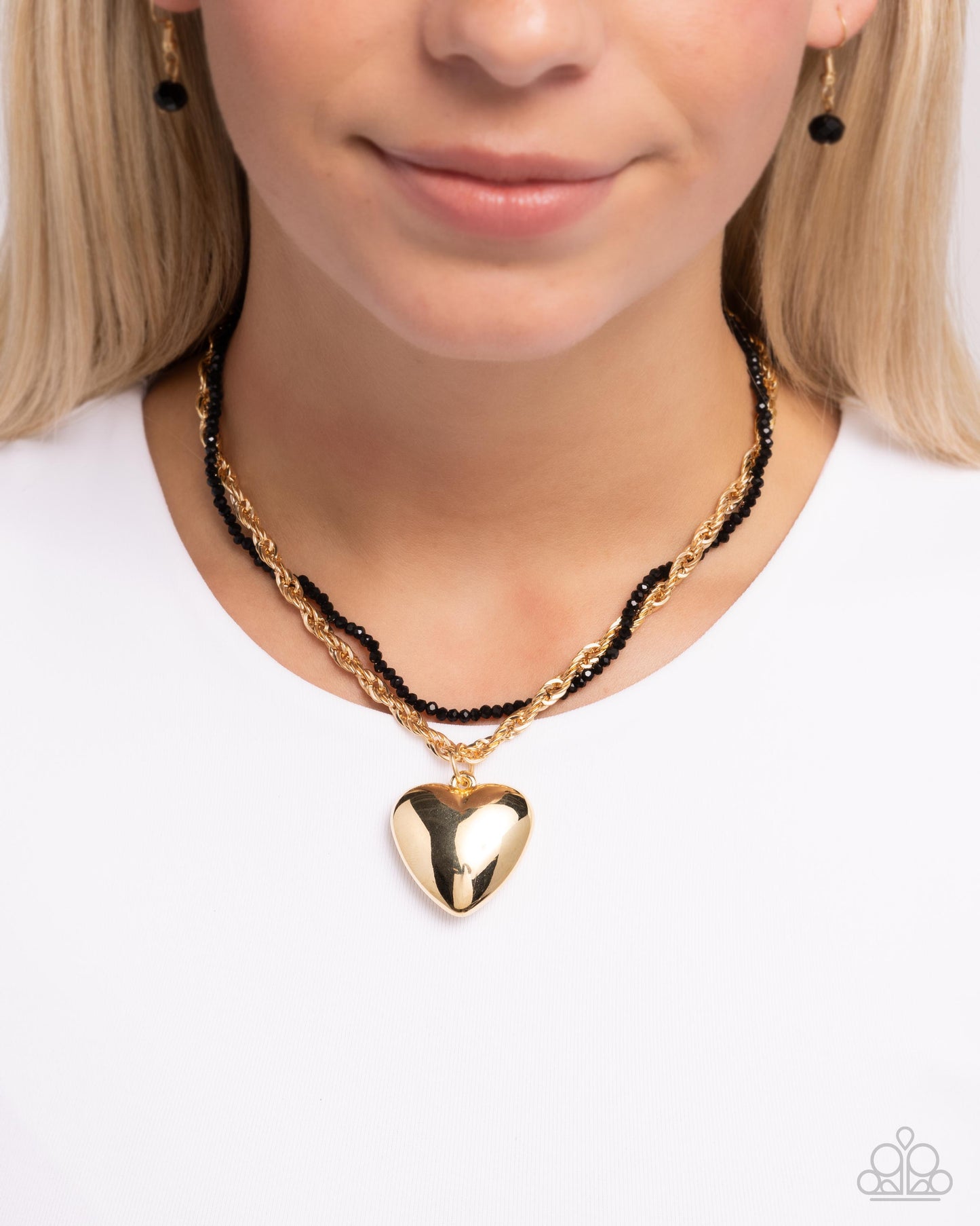 Falling Slowly - Gold - Paparazzi Necklace