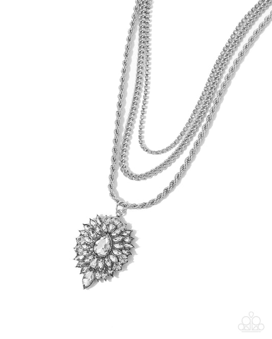 Adorably Administrative - White - Paparazzi Necklace