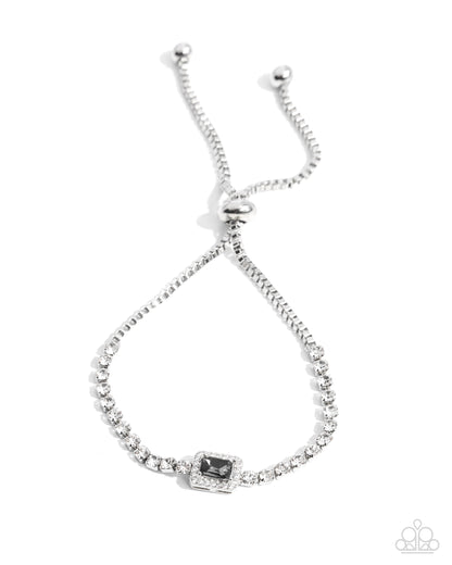 Draped in Dazzle - Silver - Paparazzi Bracelet
