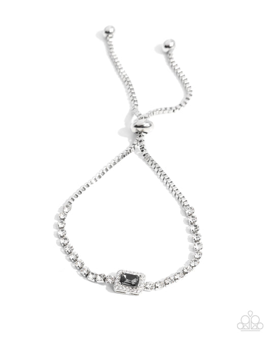 Draped in Dazzle - Silver - Paparazzi Bracelet