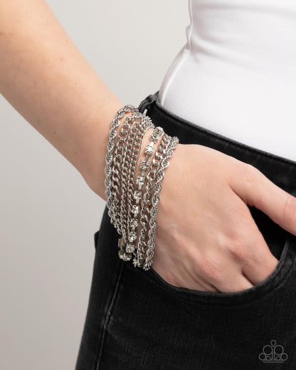 Executive Extravagance - White - Paparazzi Bracelet