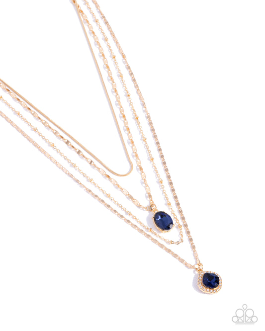 Four-Part Harmony - Blue - Paparazzi Necklace