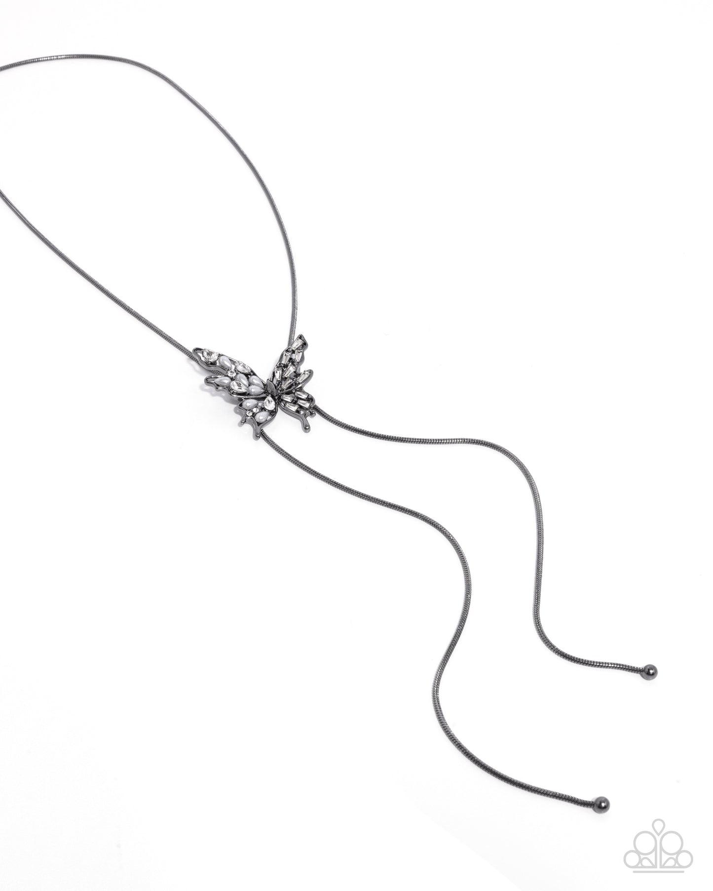 Complete Look - Paparazzi Black Bundle Pack (Butterfly Necklace and Ring)