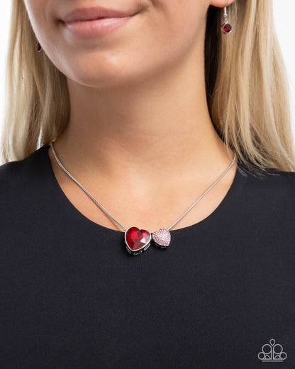 Lovely Couple - Red - Paparazzi Necklace