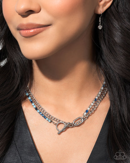 Mismatched Makeover - Blue - Paparazzi Necklace