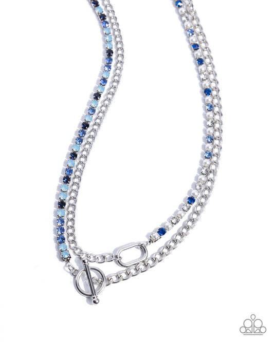 Mismatched Makeover - Blue - Paparazzi Necklace