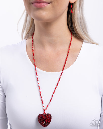 Smitten Sensation - Red - Paparazzi Necklace