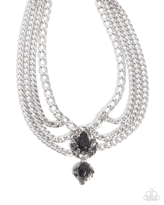 Laurel Layover - Black - Paparazzi Necklace