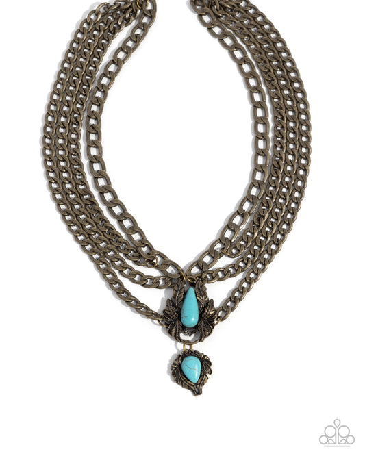 Laurel Layover - Brass - Paparazzi Necklace