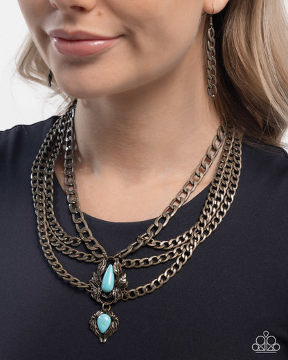 Laurel Layover - Brass - Paparazzi Necklace