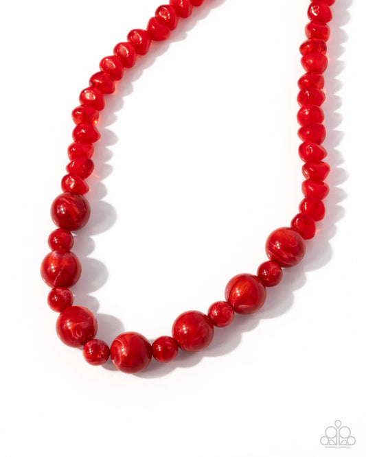 Not a Phase - Red - Paparazzi Necklace