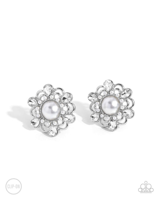 Relatable Radiance - White - Paparazzi Earrings