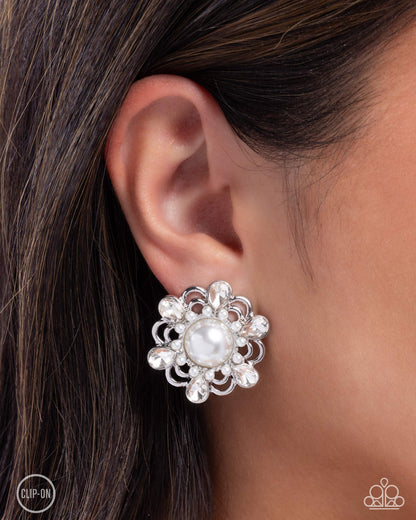 Relatable Radiance - White - Paparazzi Earrings