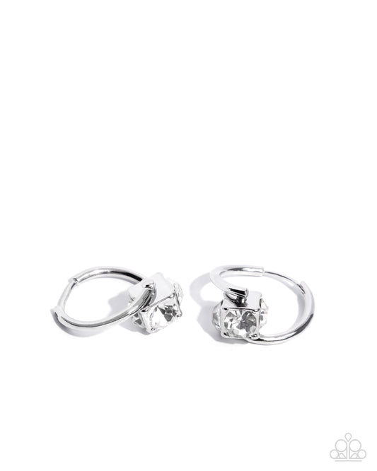 Luminescent Lighthouse - White - Paparazzi Earrings