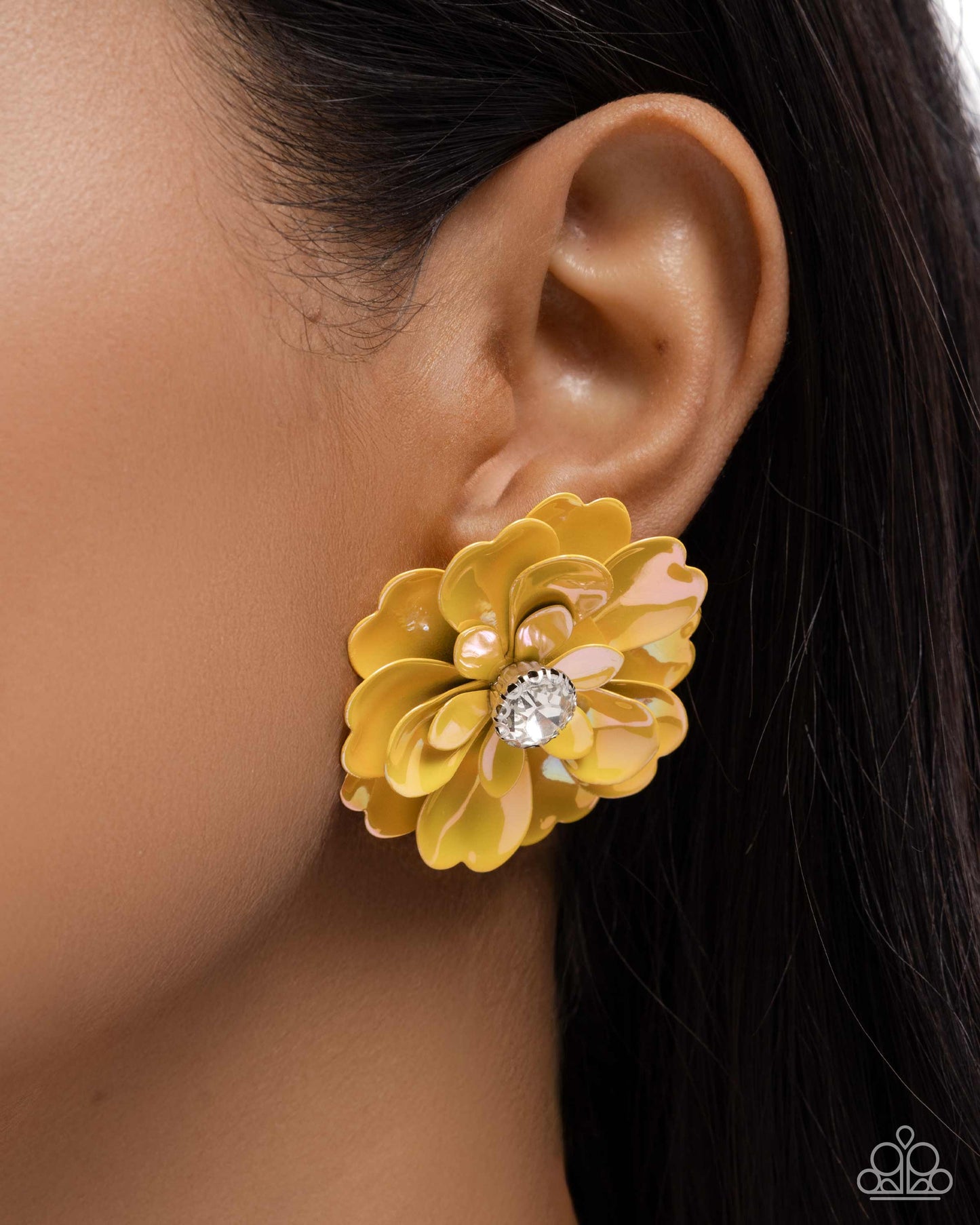 Growth Rate - Yellow - Paparazzi Earrings