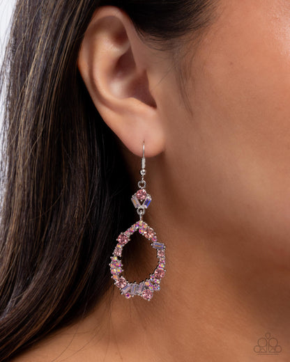 Poppin Pizzazz - Pink - Paparazzi Earrings