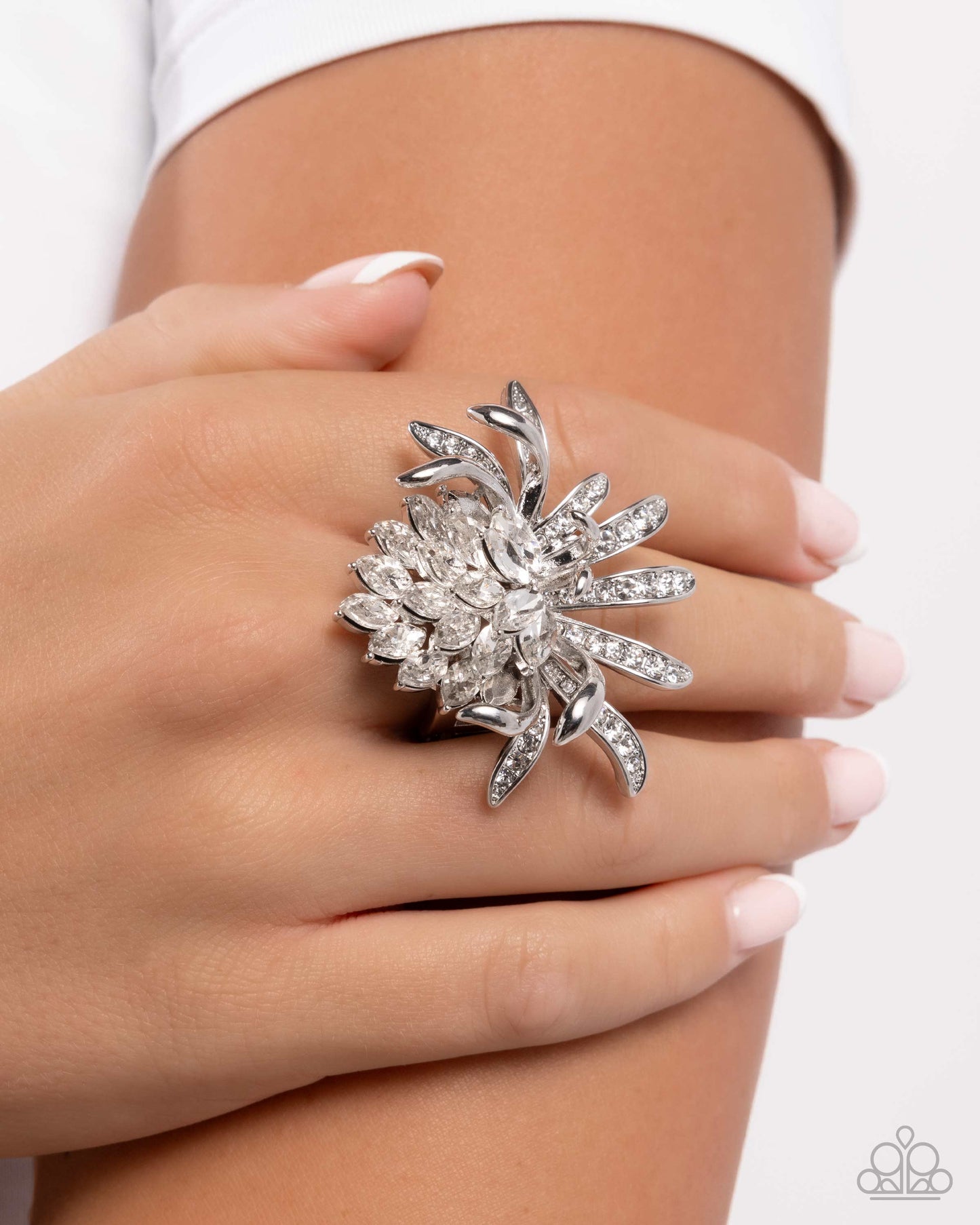 Lotus Legacy - White - Paparazzi Ring
