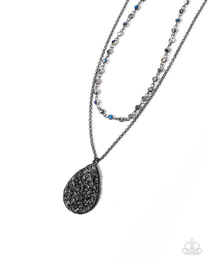 Druzy Delight - Black - Paparazzi Necklace