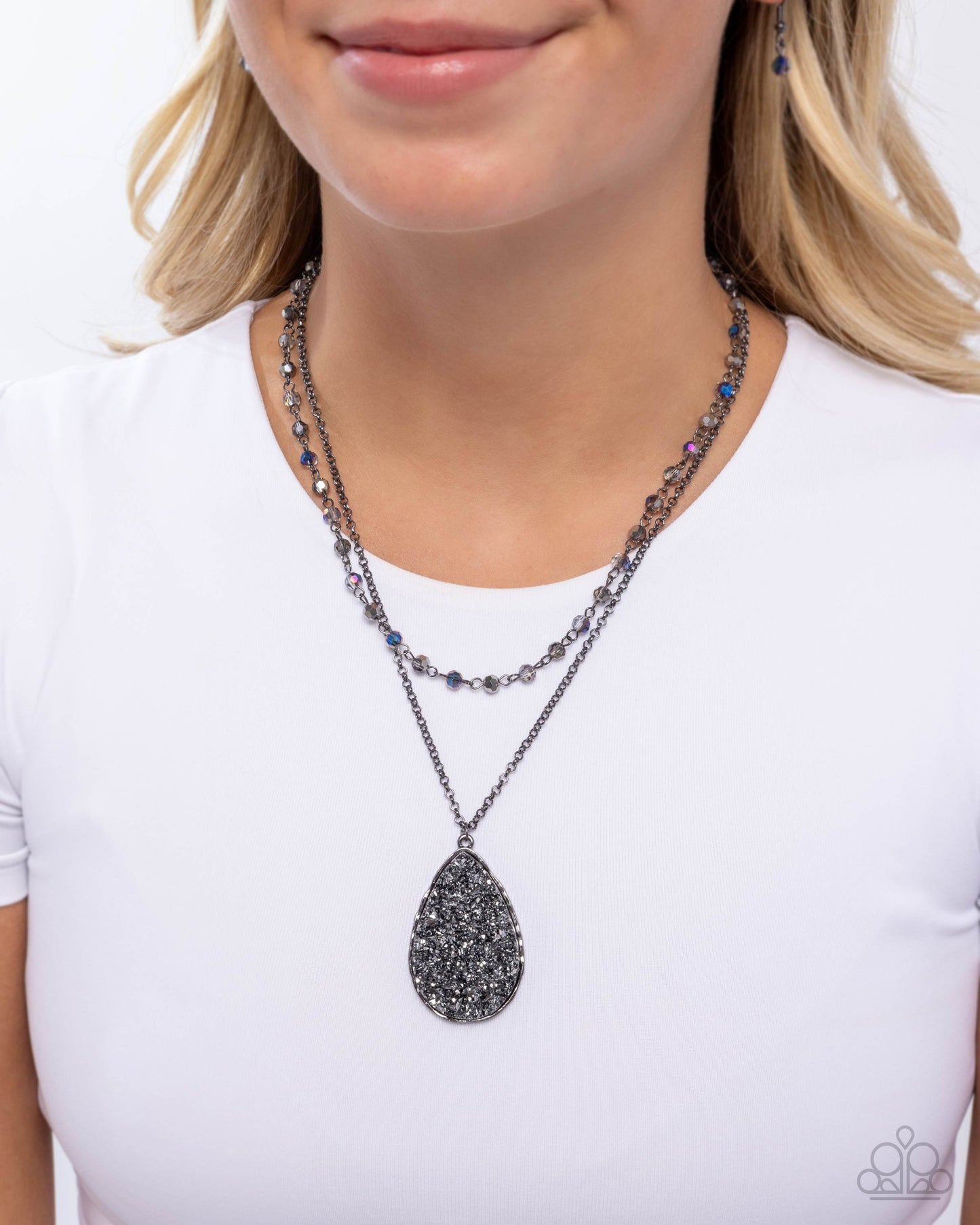 Druzy Delight - Black - Paparazzi Necklace