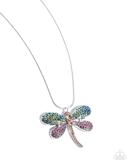Dragonfly Defiance - Purple - Paparazzi Necklace
