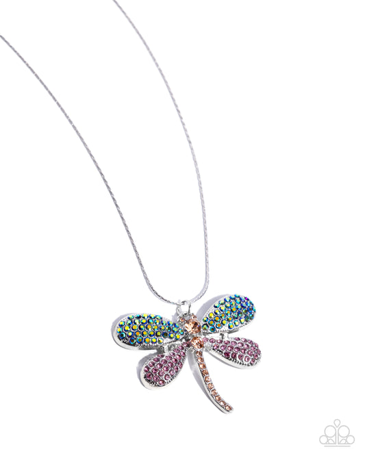 Dragonfly Defiance - Purple - Paparazzi Necklace