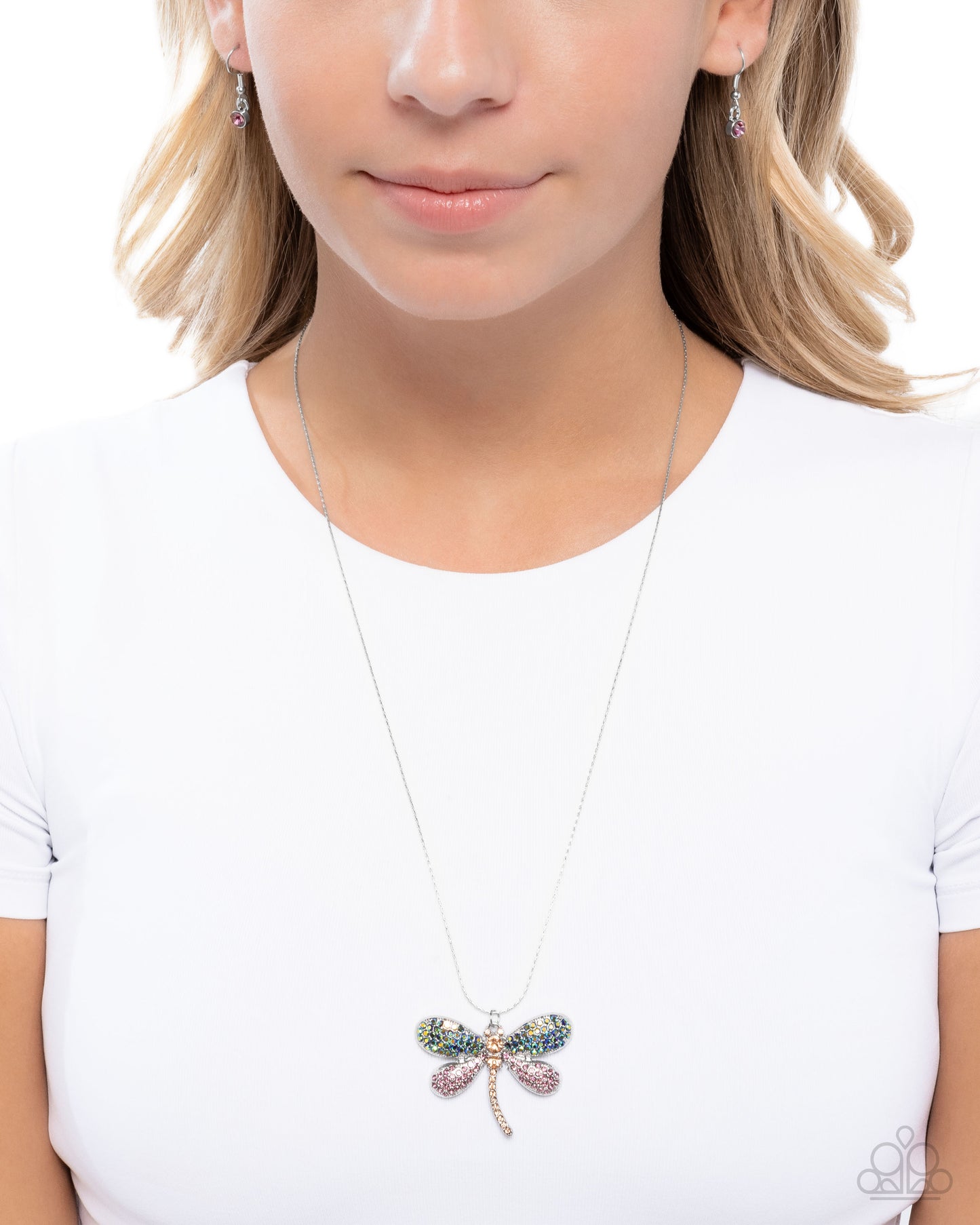 Dragonfly Defiance - Purple - Paparazzi Necklace