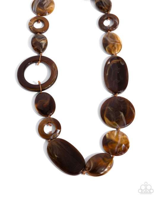 Show Them Whos GLOSS - Brown - Paparazzi Necklace