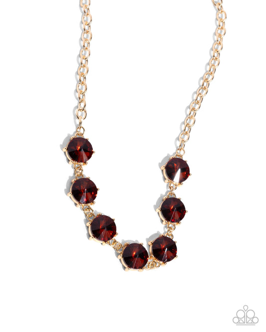 Drowning in Dazzle - Brown - Paparazzi Necklace