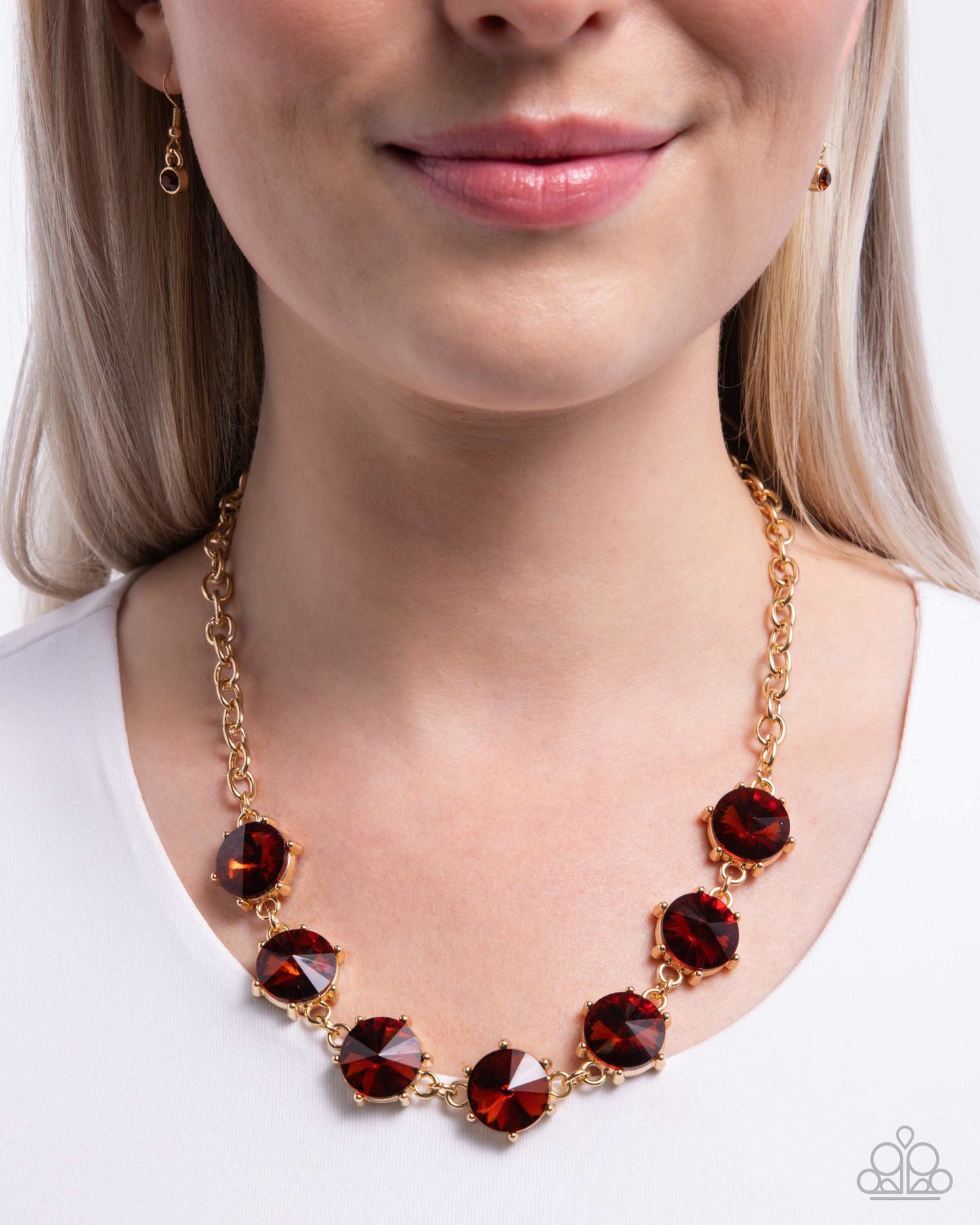 Drowning in Dazzle - Brown - Paparazzi Necklace
