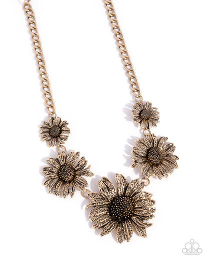 Sunflower Spring - Gold - Paparazzi Necklace