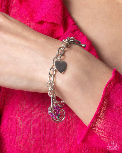 Momentary Bliss Pink and Momentary Balance Pink Bracelet - Paparazzi Necklace and Bracelet Set