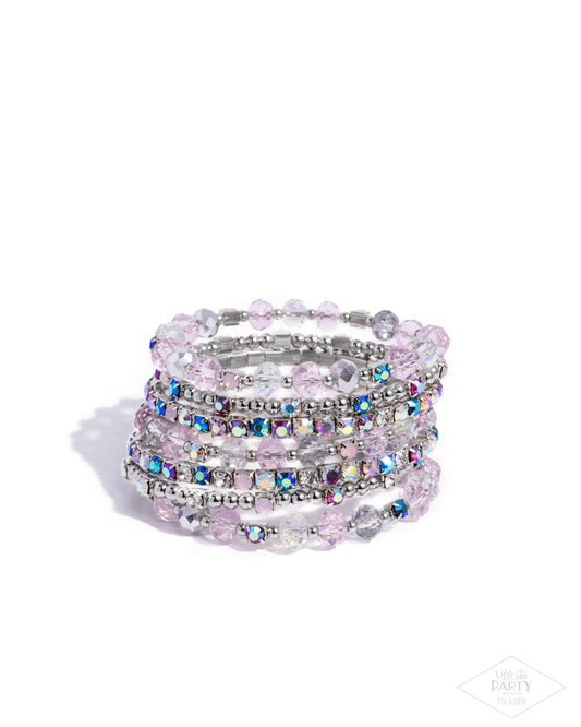 Sizzling Stack - Multi - Paparazzi Bracelet (Pink Diamond LOP)