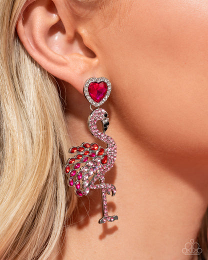 Flamingo Freestyle - Pink - Paparazzi Earrings