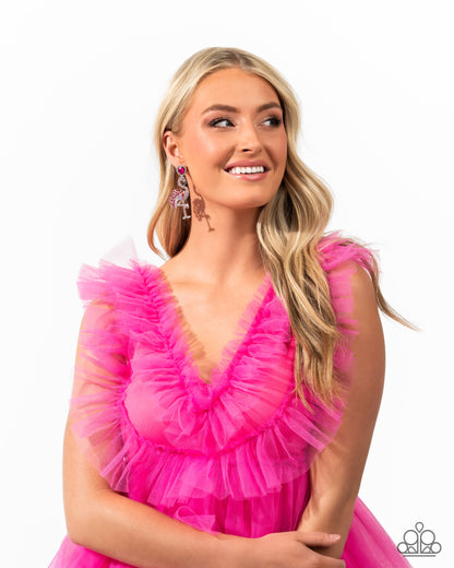 Flamingo Freestyle - Pink - Paparazzi Earrings