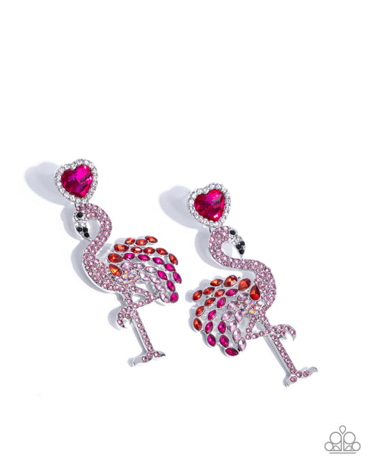 Flamingo Freestyle - Pink - Paparazzi Earrings