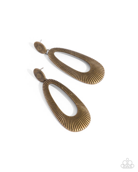 Princess Potential - Brass - Paparazzi Earrings