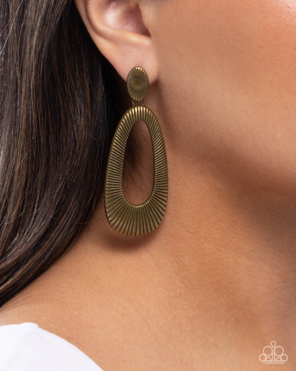 Princess Potential - Brass - Paparazzi Earrings