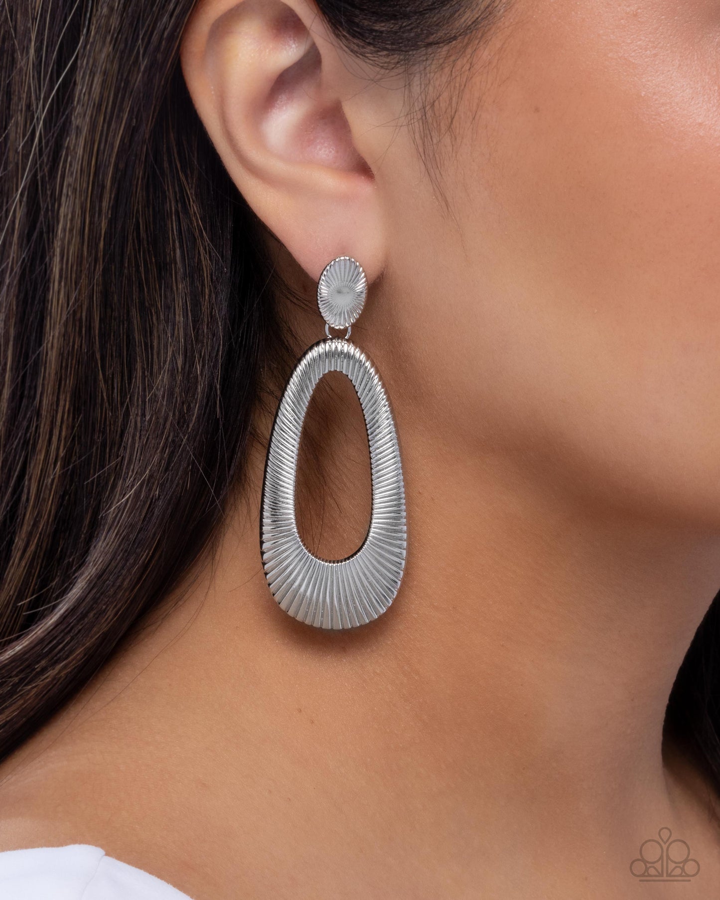 Princess Potential - Silver - Paparazzi Earrings