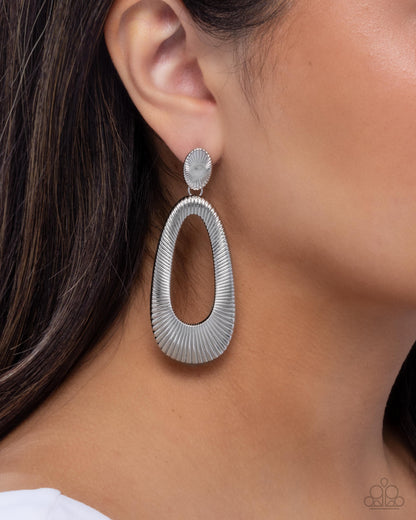 Princess Potential - Silver - Paparazzi Earrings