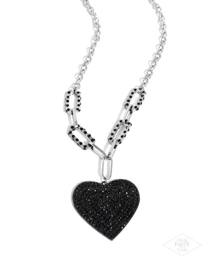 Roadside Romance - Black - Paparazzi Necklace (LOP Pink Diamond)