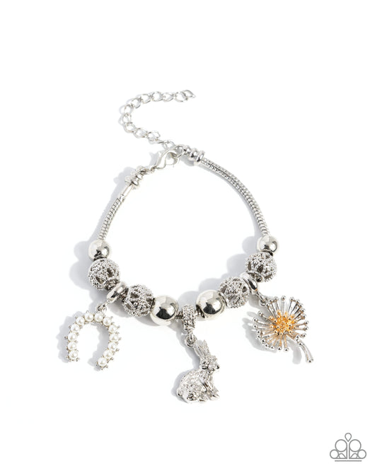 Graceful Godsend - White - Paparazzi Bracelet