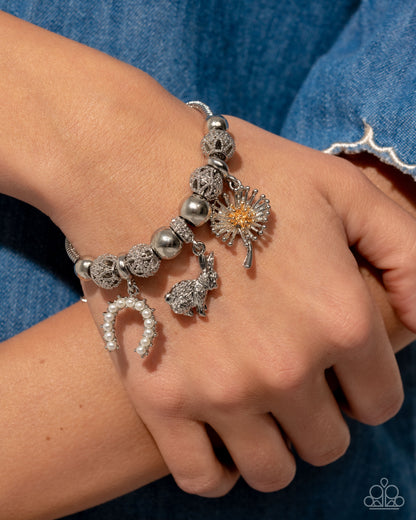 Graceful Godsend - White - Paparazzi Bracelet
