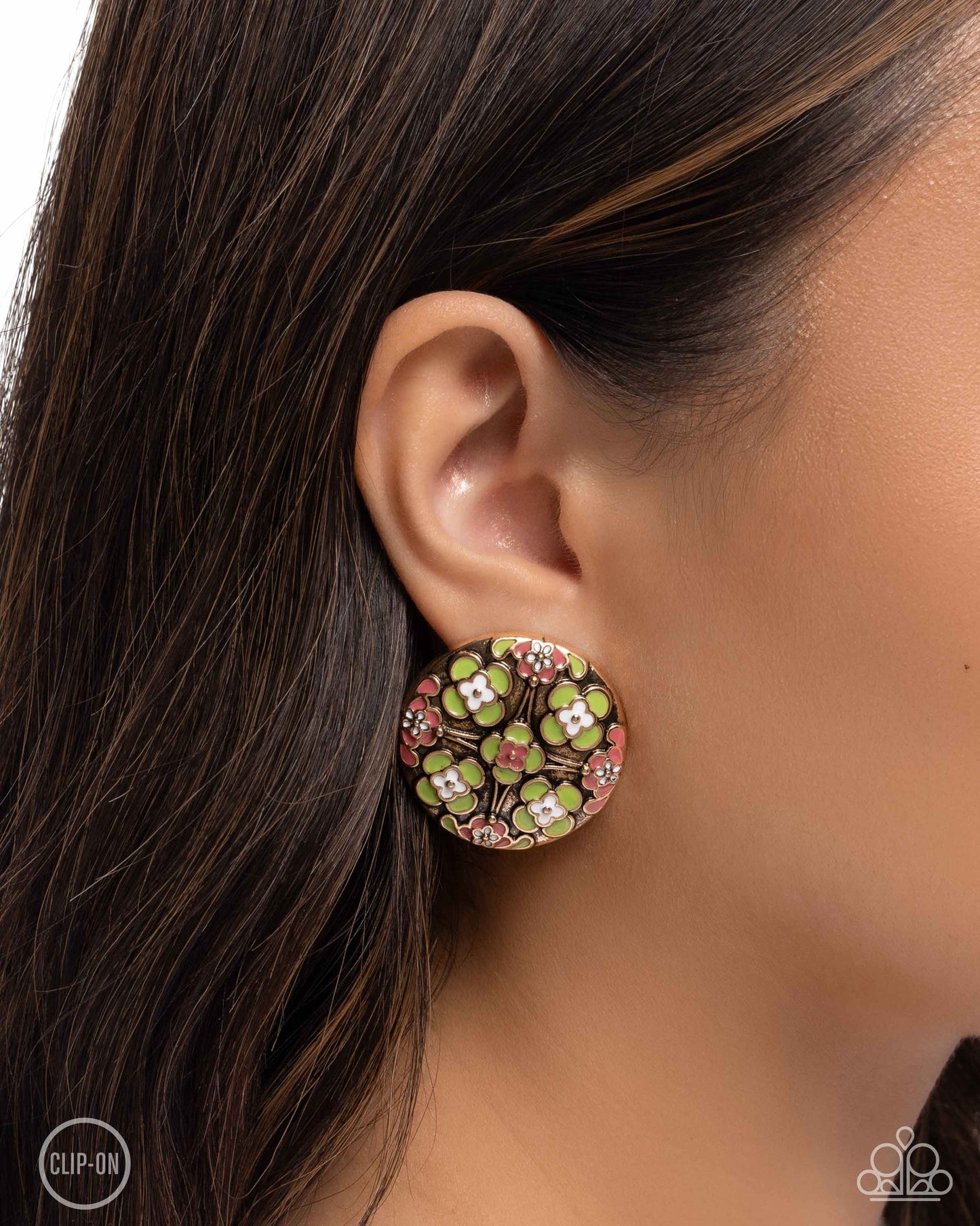 Quilt Art - Multi - Paparazzi Clip On Earrings