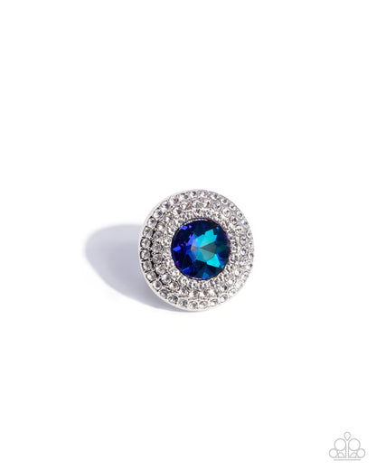 Bedazzled Babe - Blue - Paparazzi Ring
