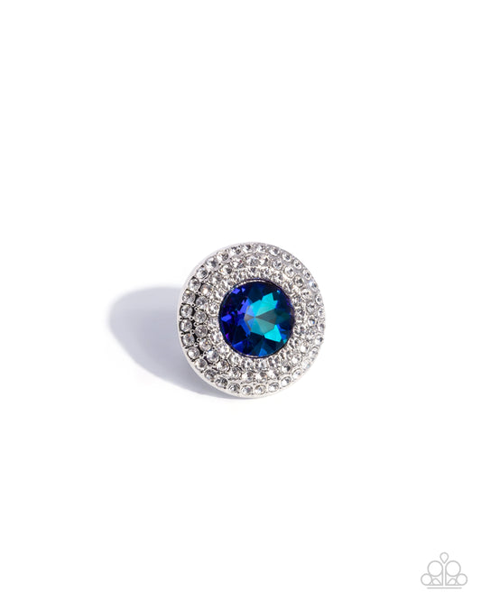 Bedazzled Babe - Blue - Paparazzi Ring