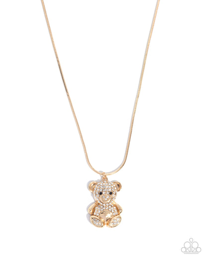 Cuddly Chic - Gold - Paparazzi Necklace
