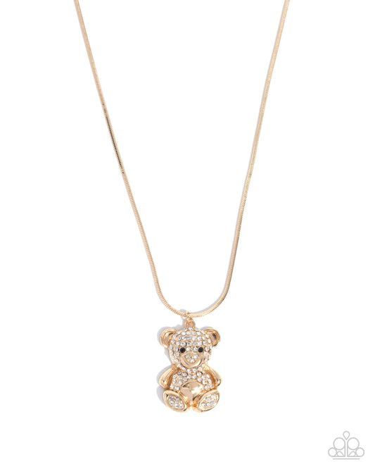 Cuddly Chic - Gold - Paparazzi Necklace