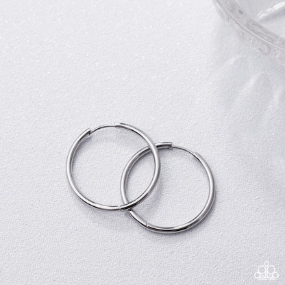 Surmounting Sheen - Silver - Paparazzi Earrings