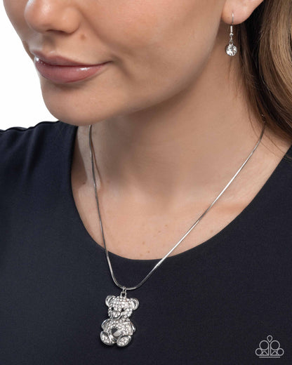 Cuddly Chic - White - Paparazzi Necklace