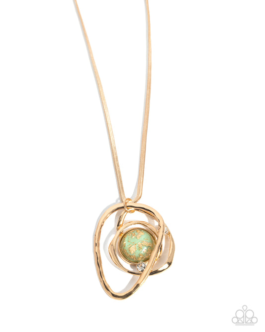 Abstract Advance - Green - Paparazzi Necklace